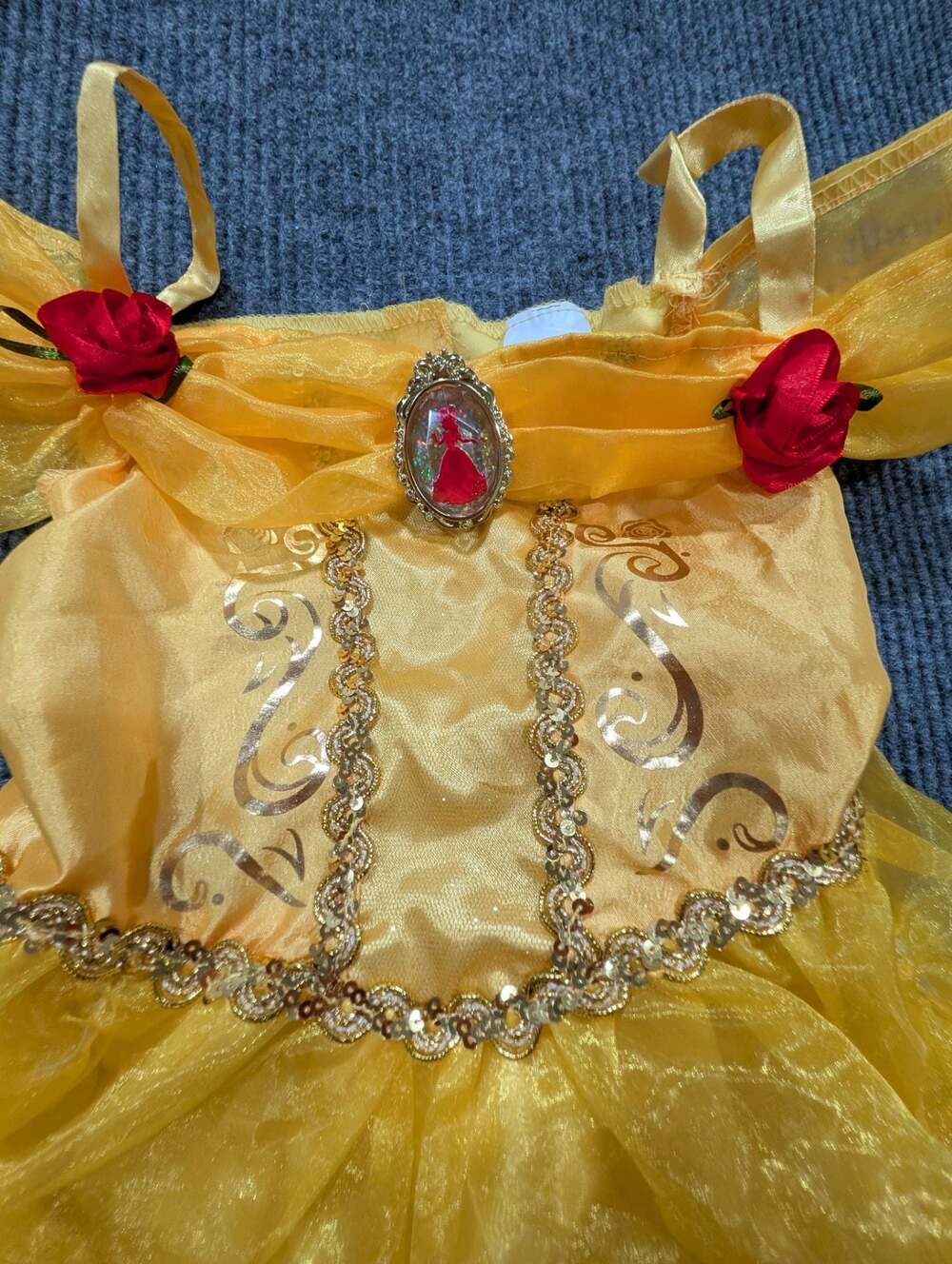Disney Princess Belle Fantasy Play Costume Dress Size 4-6X